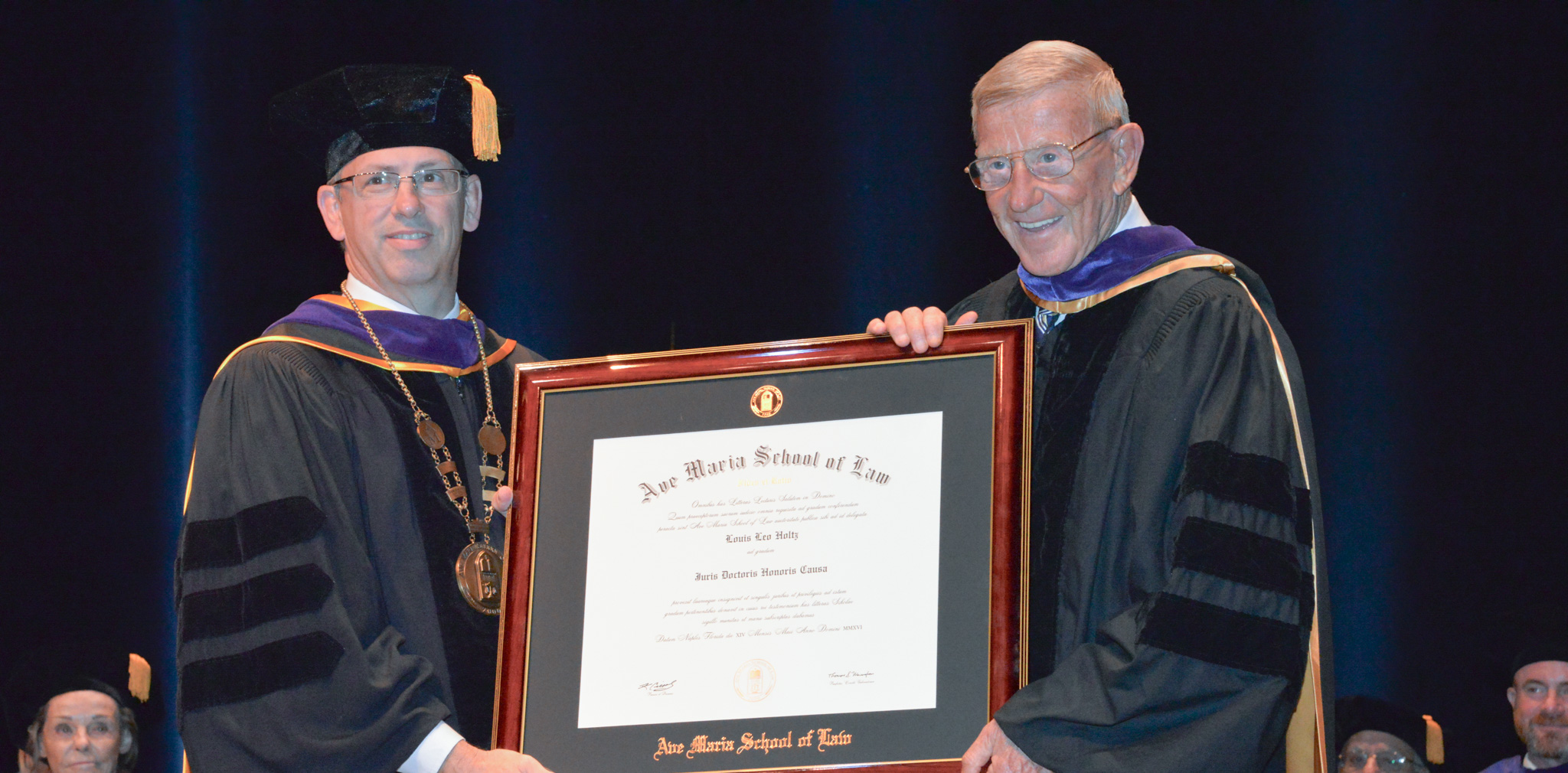 Ave Maria School of Law Remembers Coach Lou Holtz